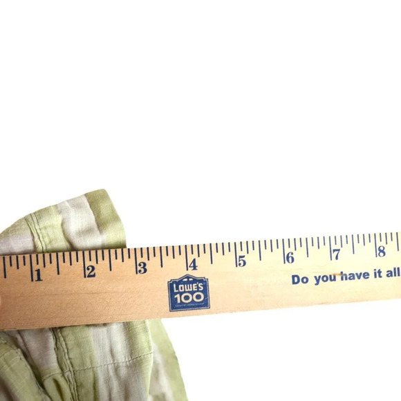 Anthropologie Shorts Lime Ivory Striped Shorts Large Petite *Missing Drawstring* - Picture 10 of 10